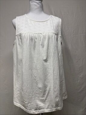 Lane Bryant White Cotton Tank